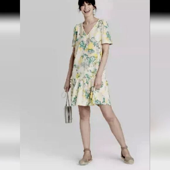 NWT A New Day Ruffled Shift Dress - Picture 1 of 10